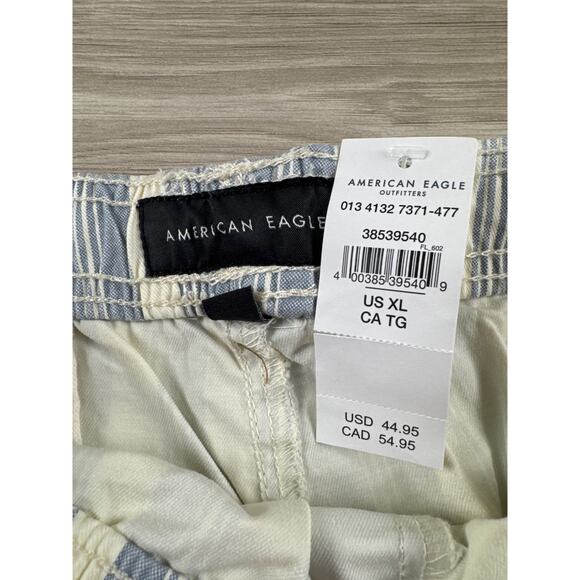 AE‎ 5.5” Lived-In Flex Trekker Short XL Blue White Striped - Picture 4 of 5